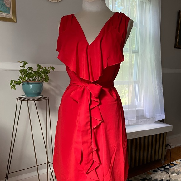 Red Dress - eShakti. Size 4/6 - Picture 2 of 9